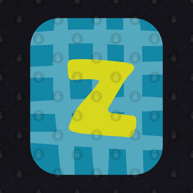 Letter  Z - Colorful Square Alphabet Letters by giftideas